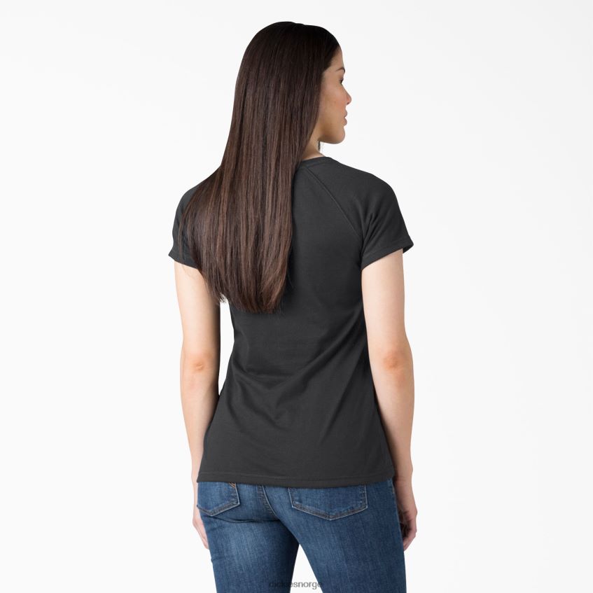 Dickies kvinner avkjølende kortermet t-skjorte 4NB6FR1580 klær svart (kbk)