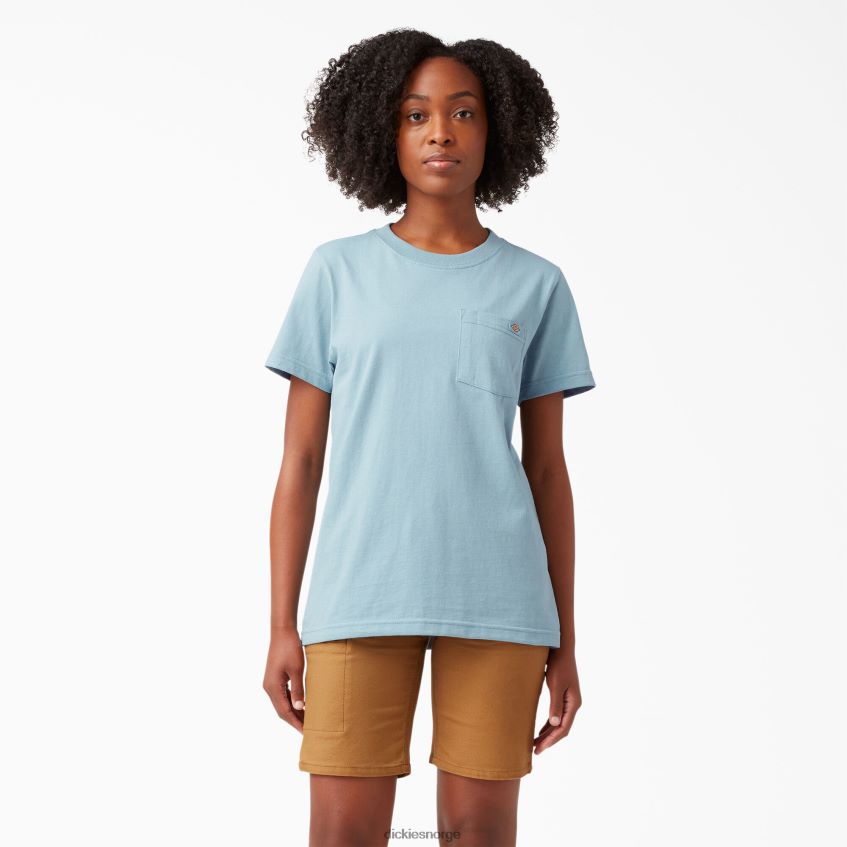 Dickies kvinner kortermet tungvekts t-skjorte 4NB6FR1957 klær bryggeblå (du1)