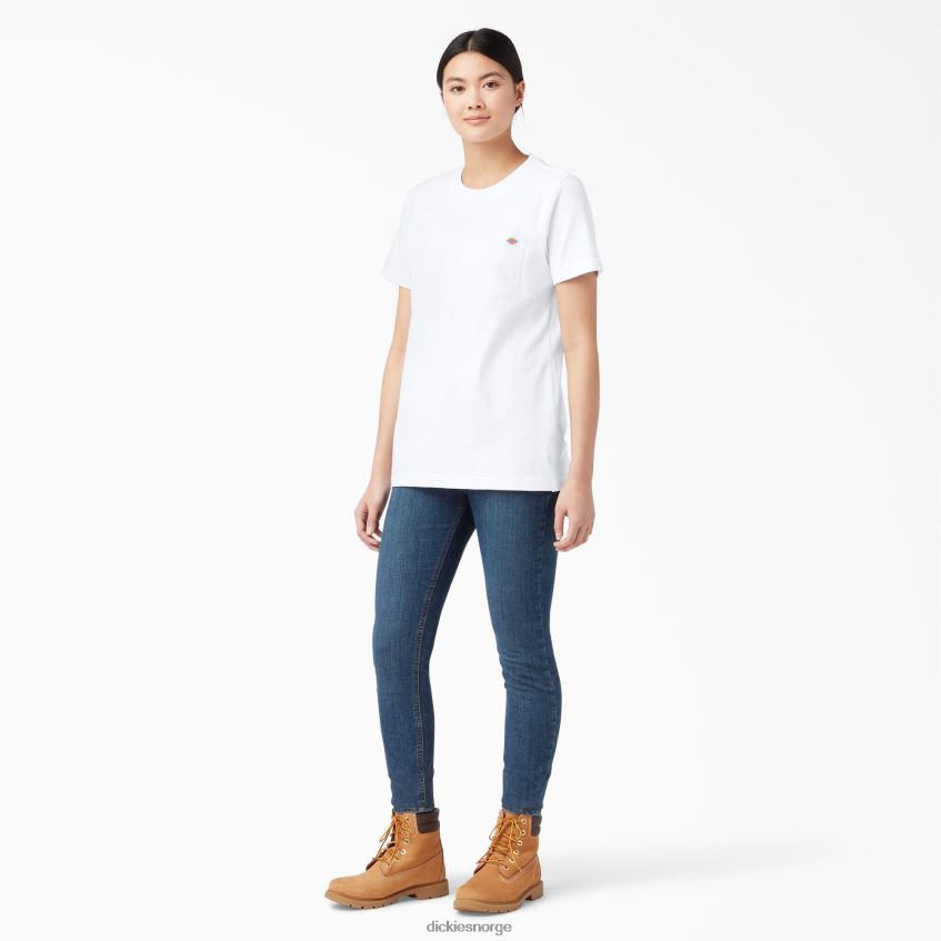 Dickies kvinner kortermet tungvekts t-skjorte 4NB6FR1964 klær hvit (wh)