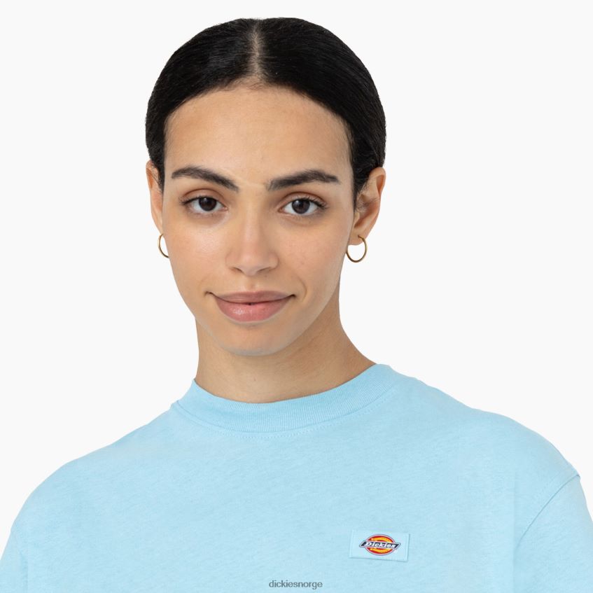 Dickies kvinner oakport cropped t-skjorte 4NB6FR2044 klær himmelblå (su9)