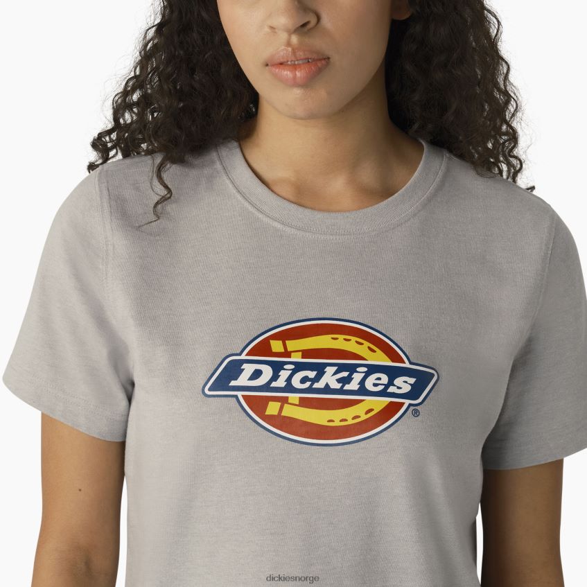 Dickies kvinner tungvekts logo t-skjorte 4NB6FR2107 klær gråmelert (h2)