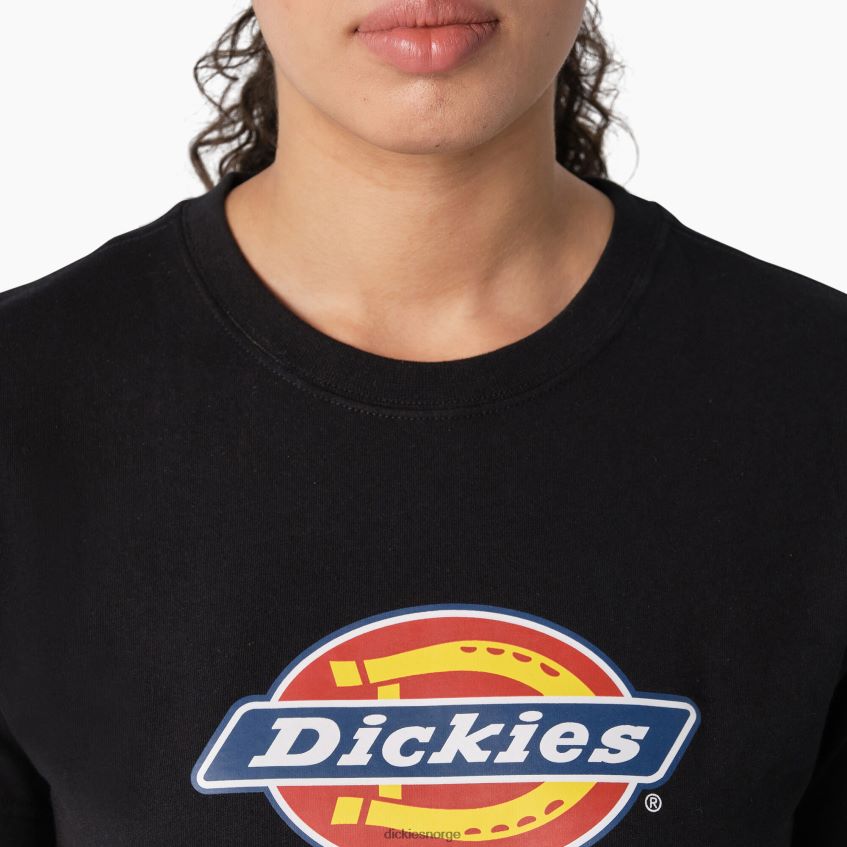 Dickies kvinner tungvekts logo t-skjorte 4NB6FR2108 klær svart (kbk)