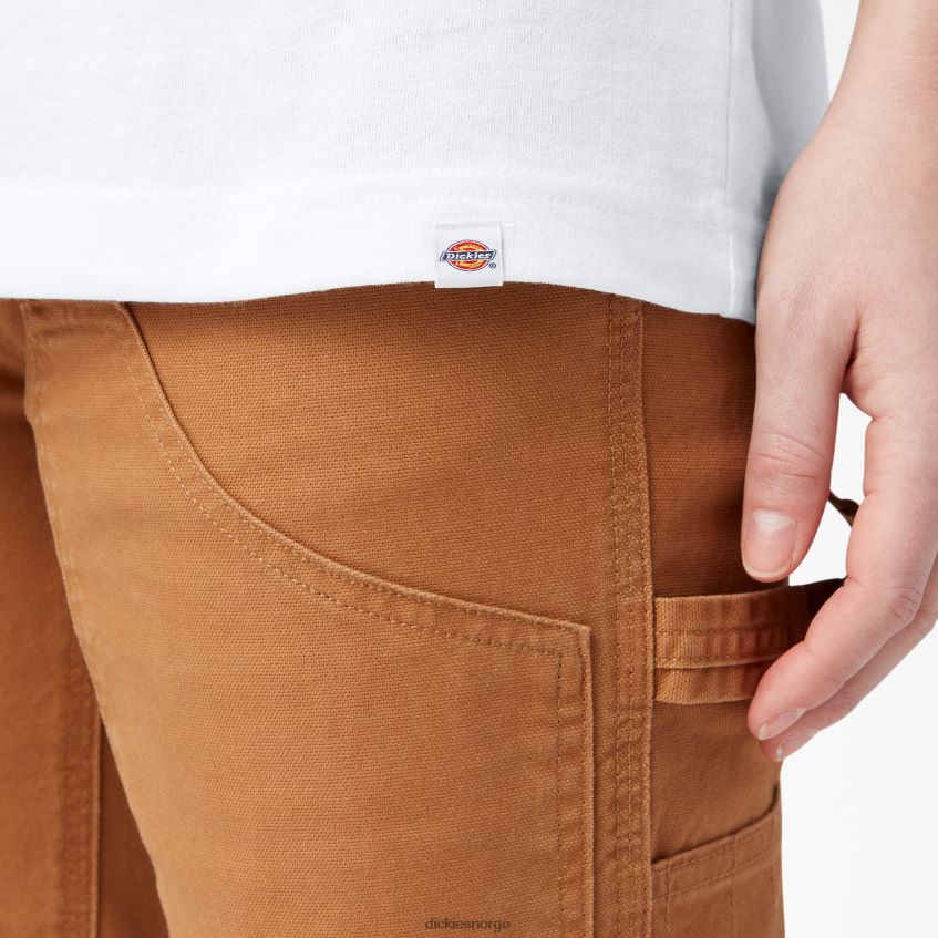 Dickies kvinner tungvekts logo t-skjorte 4NB6FR2110 klær hvit (wh)