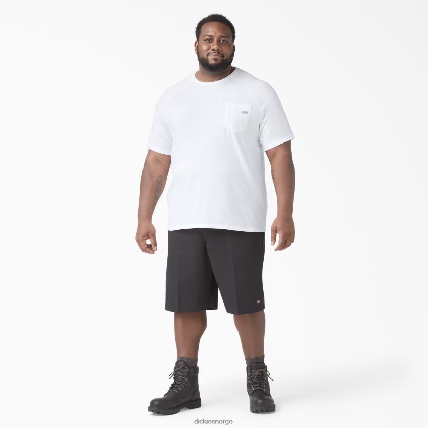 Dickies menn avkjølende kortermet t-skjorte 4NB6FR555 klær hvit (wh)