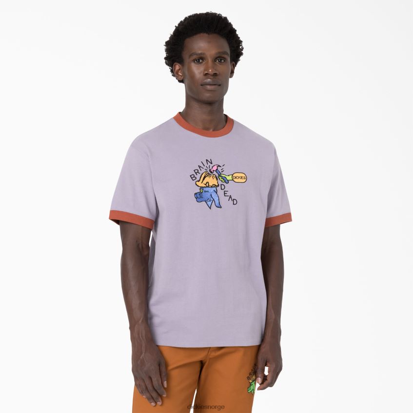 Dickies menn hjernedød brodert t-skjorte 4NB6FR759 klær lilla (pr)