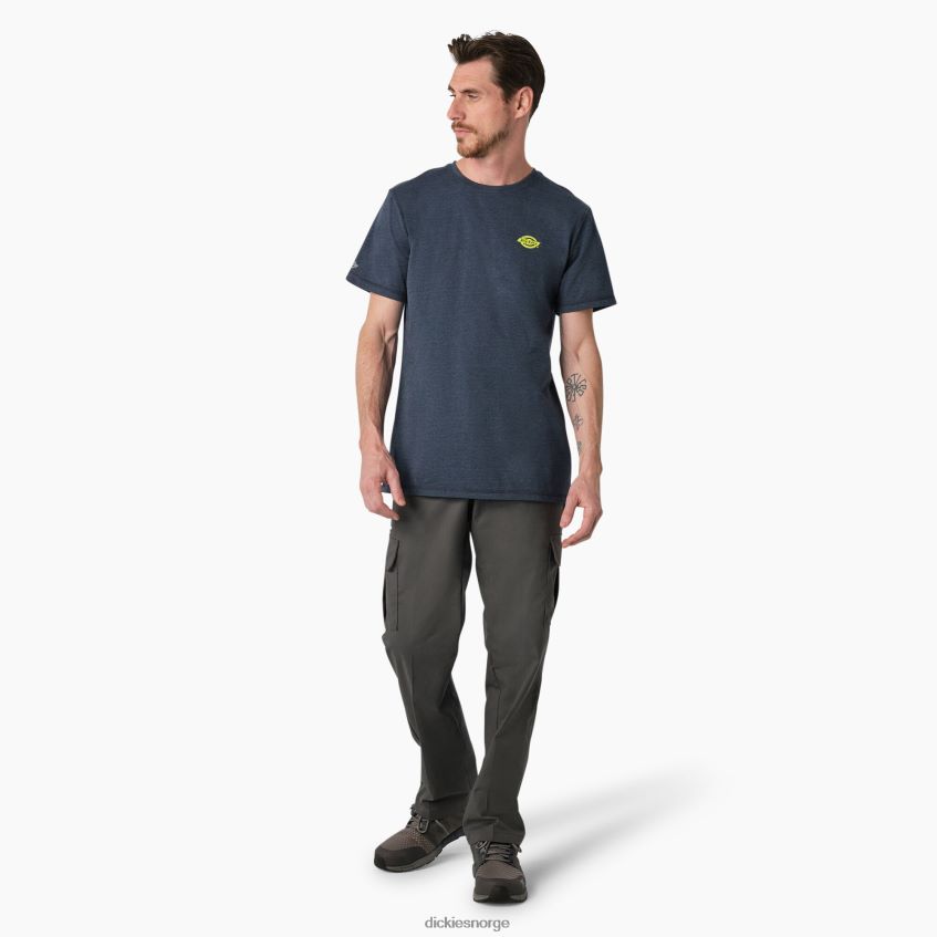Dickies menn kjølende grafisk t-skjorte 4NB6FR901 klær mørk marine lyng (dnh)