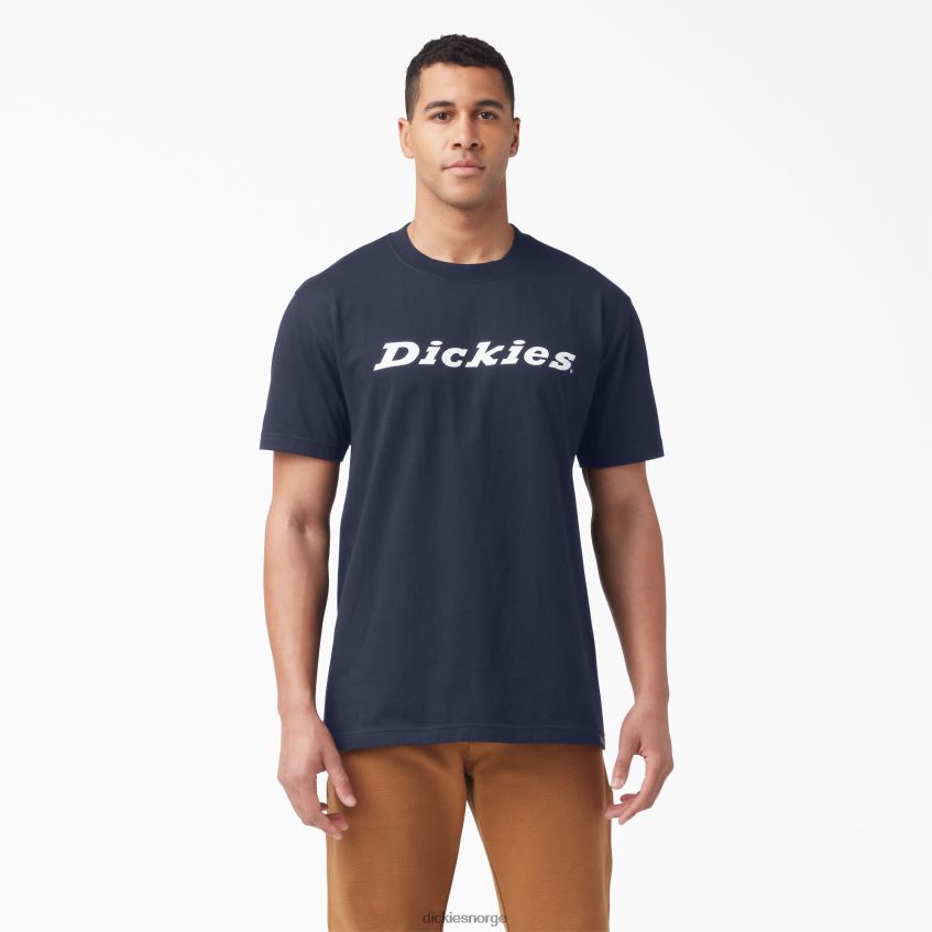Dickies menn kortermet grafisk t-skjorte med ordmerke 4NB6FR814 klær blekk marine (ik)