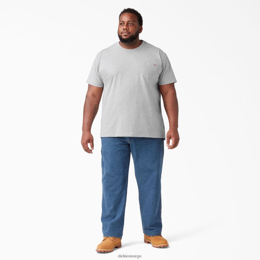 Dickies menn kortermet tungvekts t-skjorte 4NB6FR517 klær gråmelert (hg)