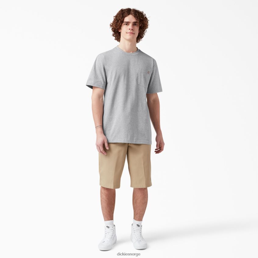Dickies menn kortermet tungvekts t-skjorte 4NB6FR517 klær gråmelert (hg)