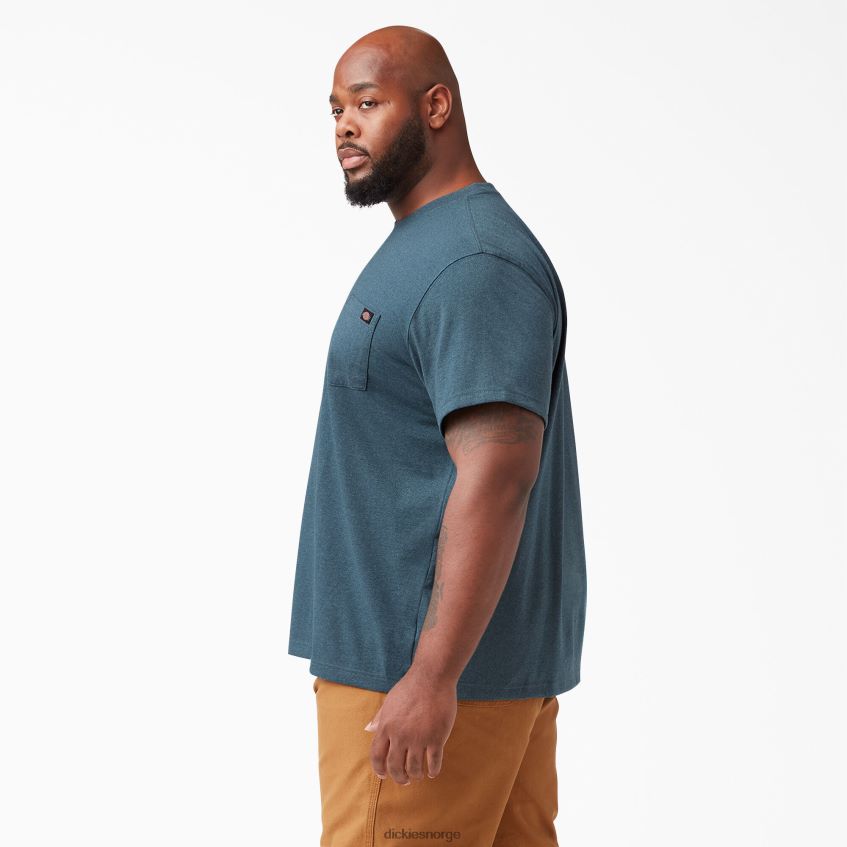 Dickies menn kortermet tungvektslyng t-skjorte 4NB6FR525 klær baltisk blå (knopp)