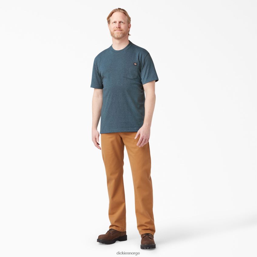 Dickies menn kortermet tungvektslyng t-skjorte 4NB6FR525 klær baltisk blå (knopp)