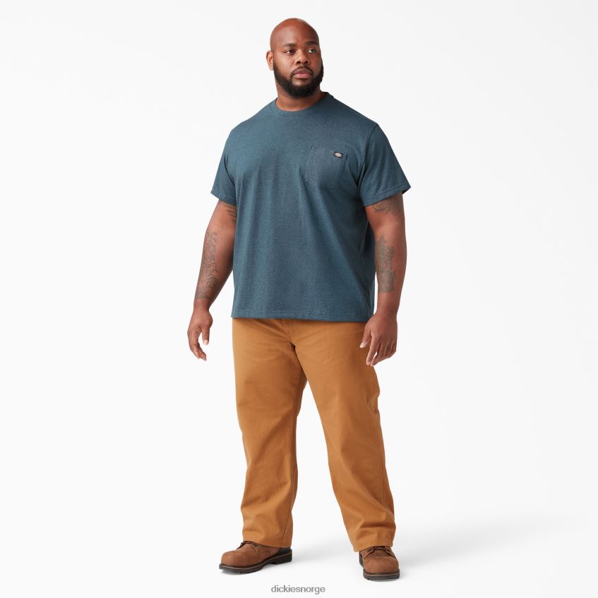 Dickies menn kortermet tungvektslyng t-skjorte 4NB6FR525 klær baltisk blå (knopp)