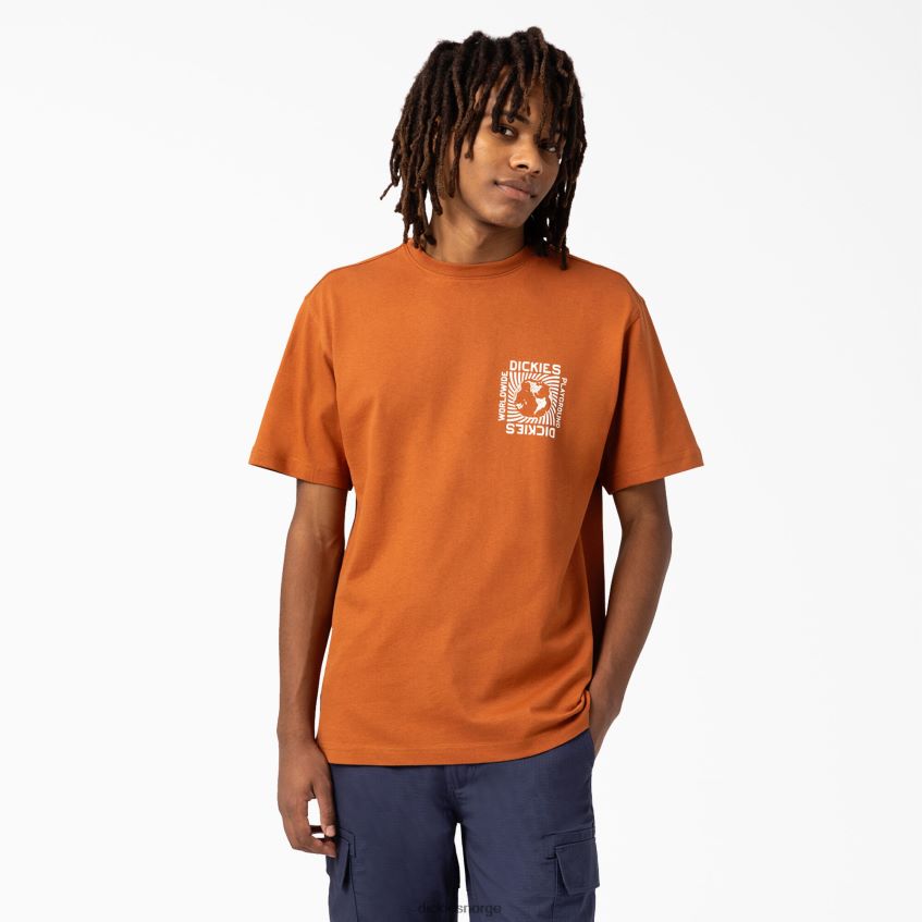 Dickies menn marbury kortermet t-skjorte 4NB6FR801 klær pepperkaker brun (dvs.)