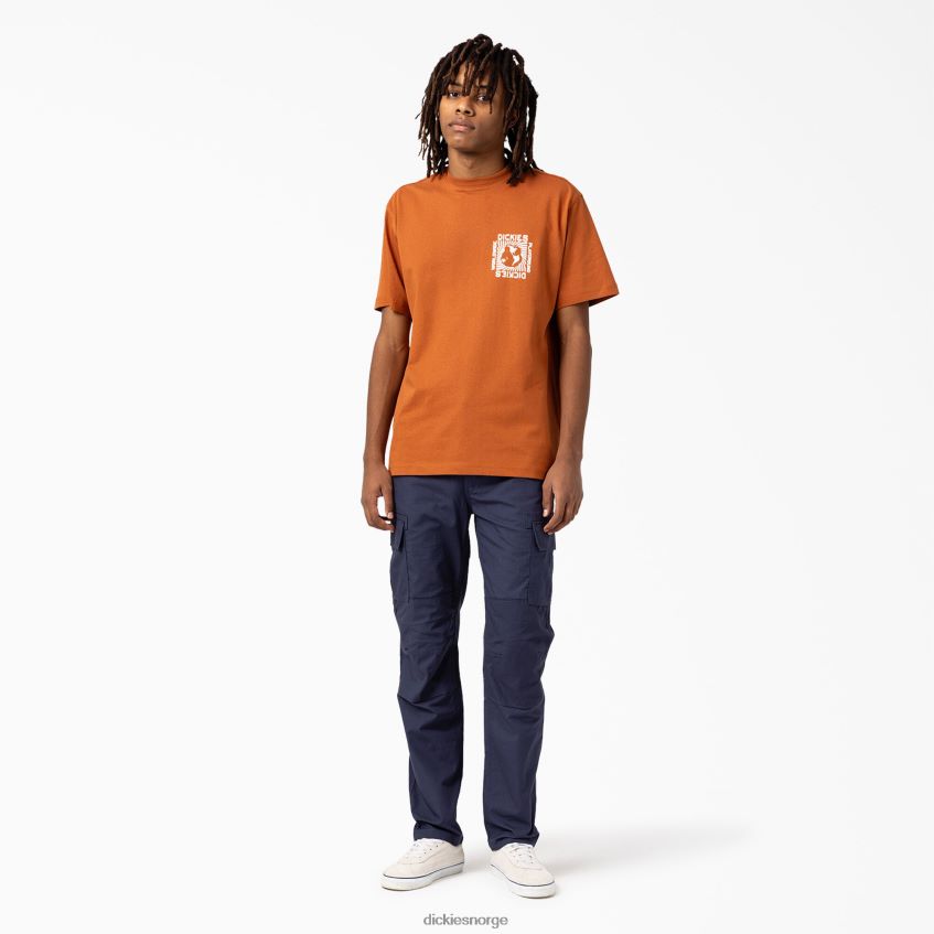 Dickies menn marbury kortermet t-skjorte 4NB6FR801 klær pepperkaker brun (dvs.)