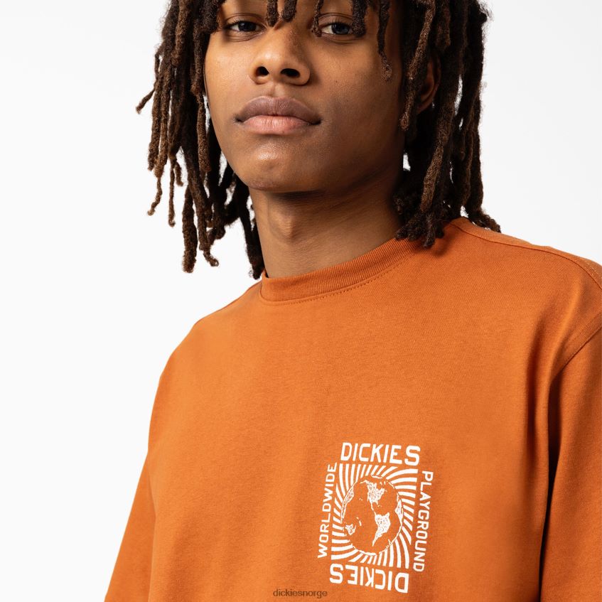 Dickies menn marbury kortermet t-skjorte 4NB6FR801 klær pepperkaker brun (dvs.)