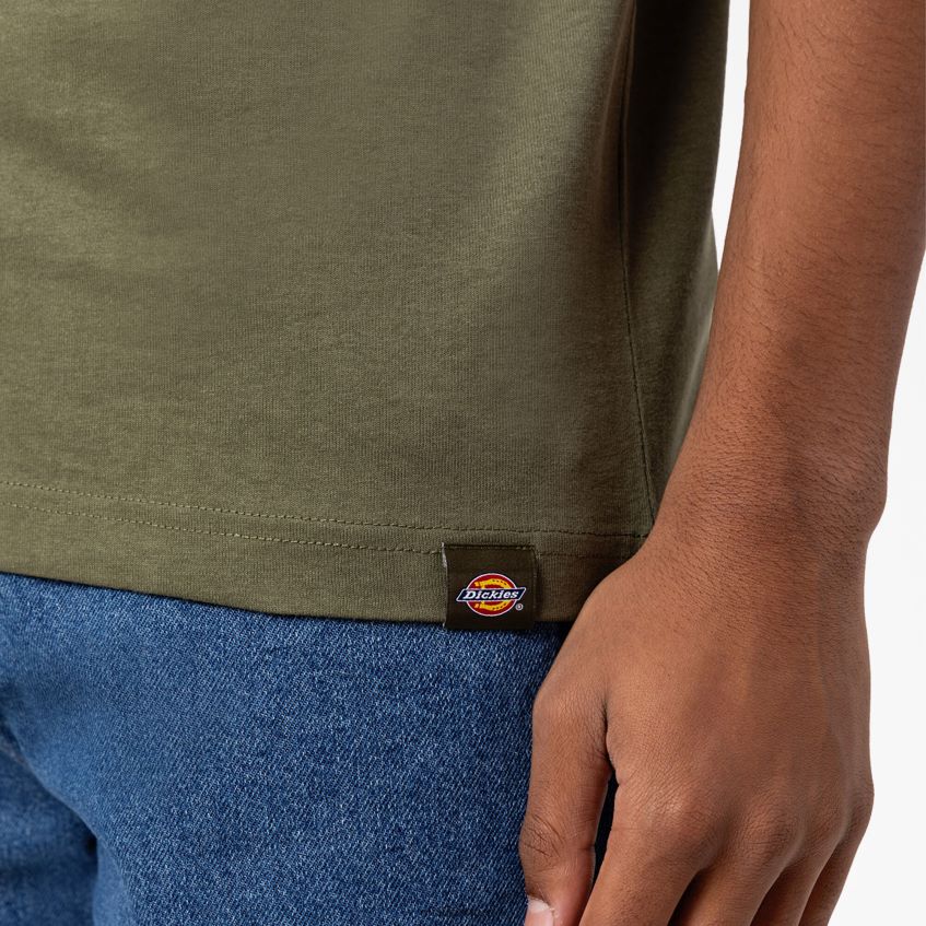 Dickies menn marbury kortermet t-skjorte 4NB6FR802 klær militærgrønn (ml)