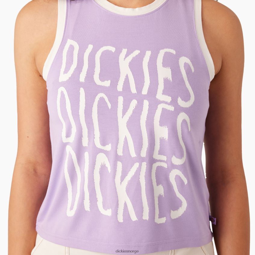 Dickies kvinner sporty grafisk tank-topp 4NB6FR2150 klær lilla rose (ur2)