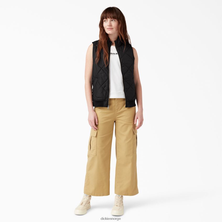 Dickies kvinner vattert vest 4NB6FR2295 klær svart (bk)