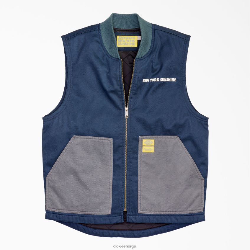 Dickies menn new york sunshine twill installere teamvest 4NB6FR1185 klær mørk marineblå (dn)